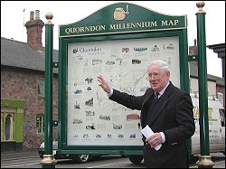  Don Wix in front of the Millennium Map board 