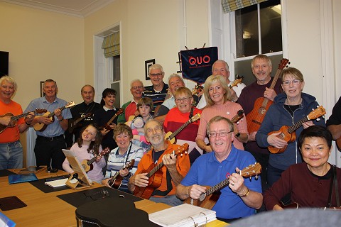  Members of the Quorn Ukulele Orchestra (The QUO) 